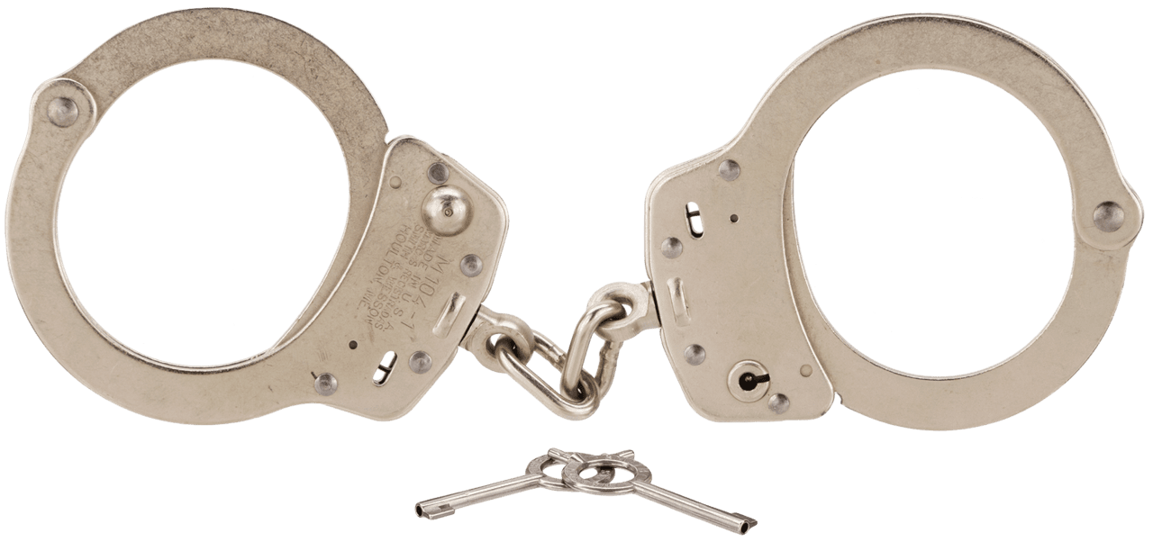 Closed handcuffs including key clipart transparent