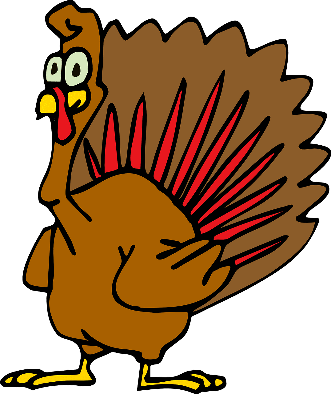 Cute turkey bird nature vector graphic clipart