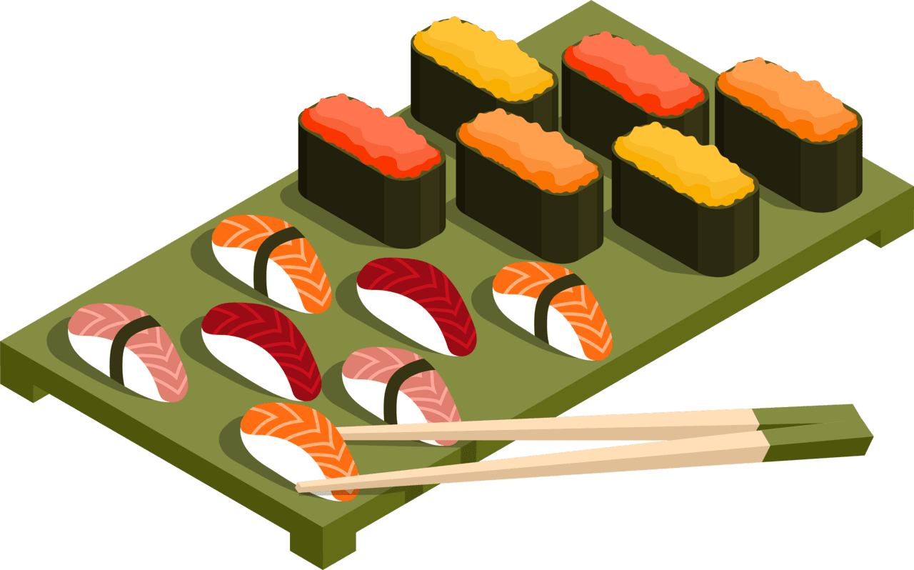 Clipart black and white library food menu background sushi full size