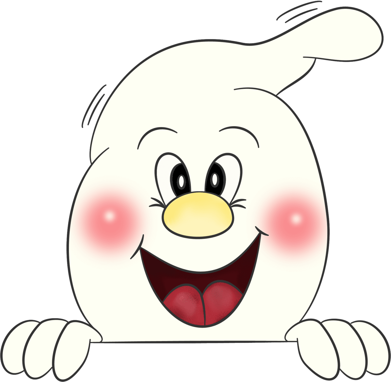 Cute ghost pin page clipart picture