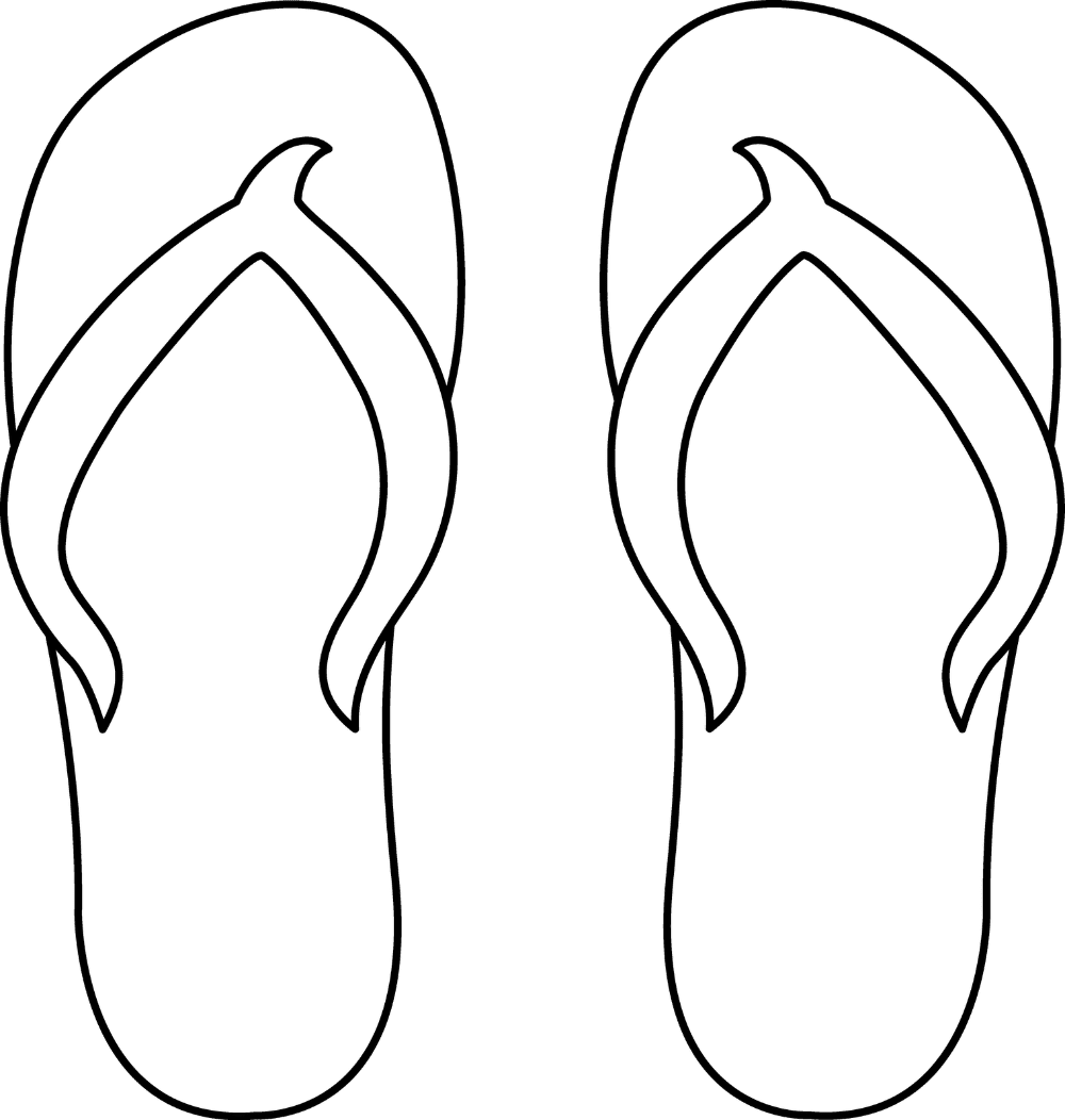 Flip flop stencil printables printablee clipart logo