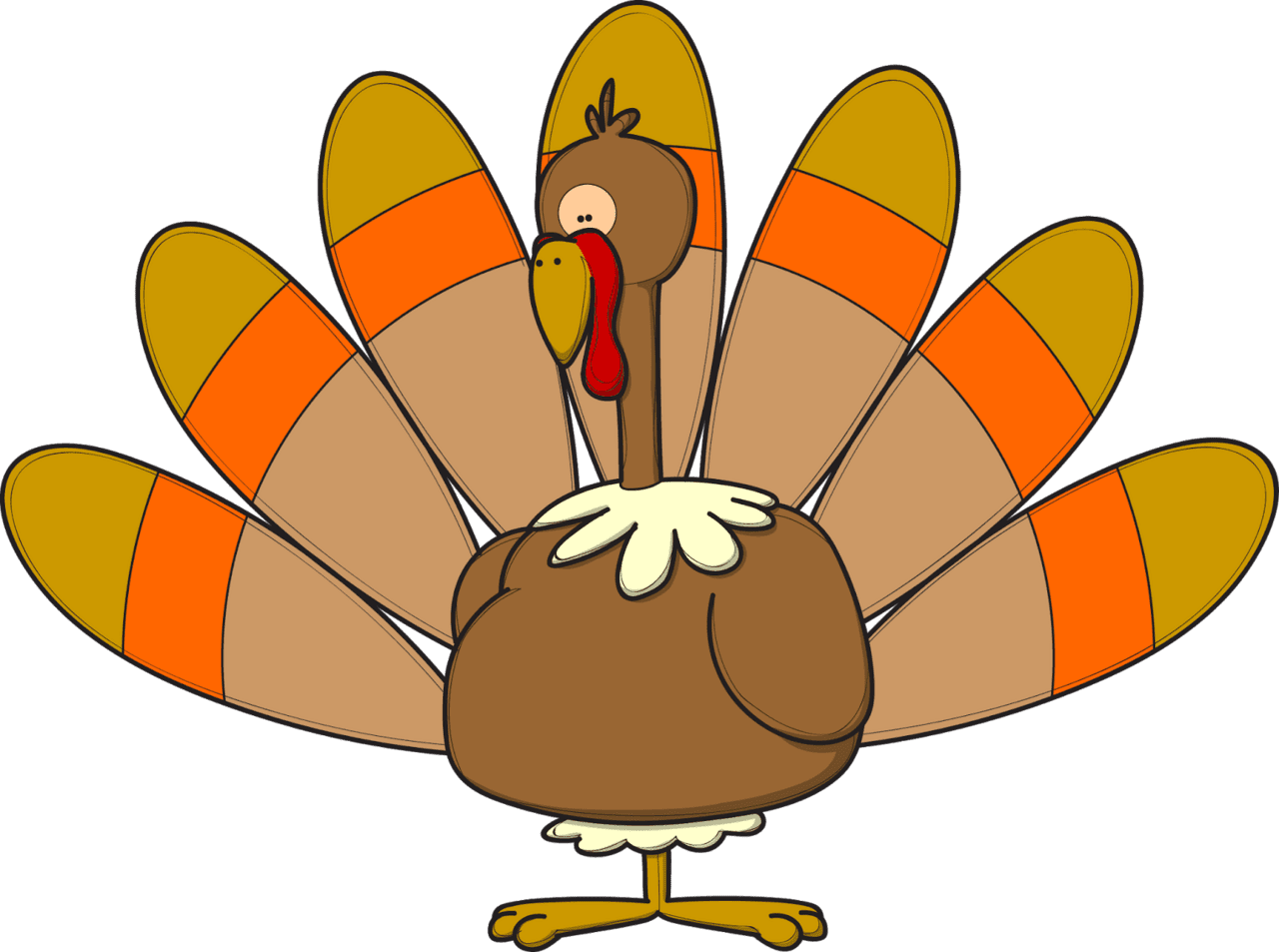 Cute turkey thanksgiving clipart background