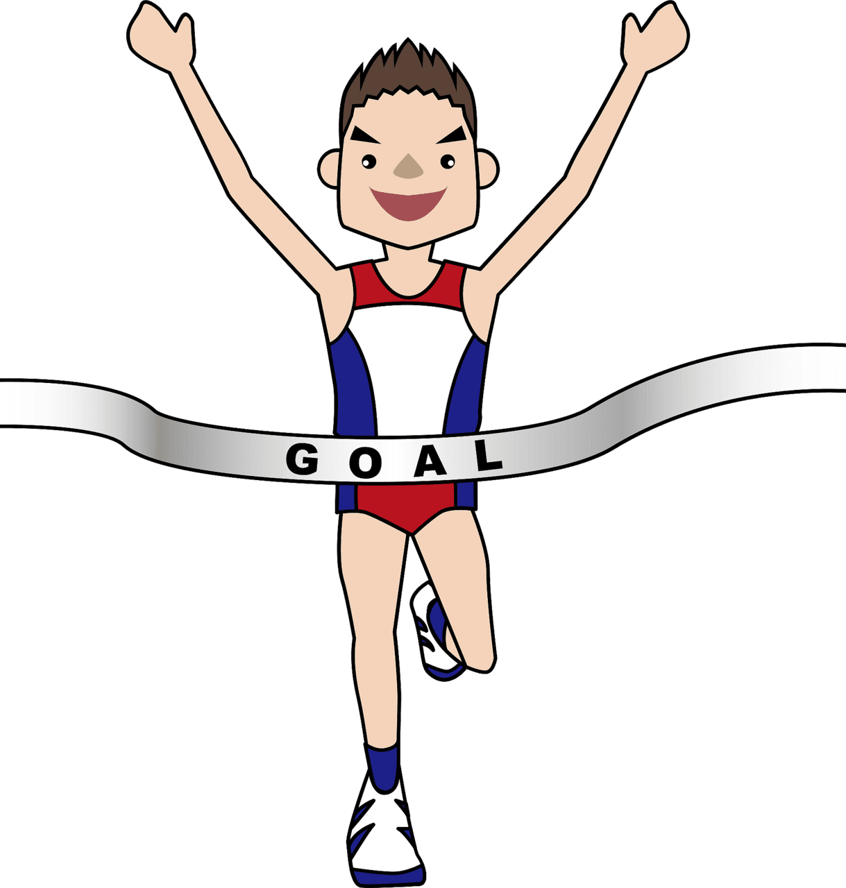 Marathon running goal vector clipart images