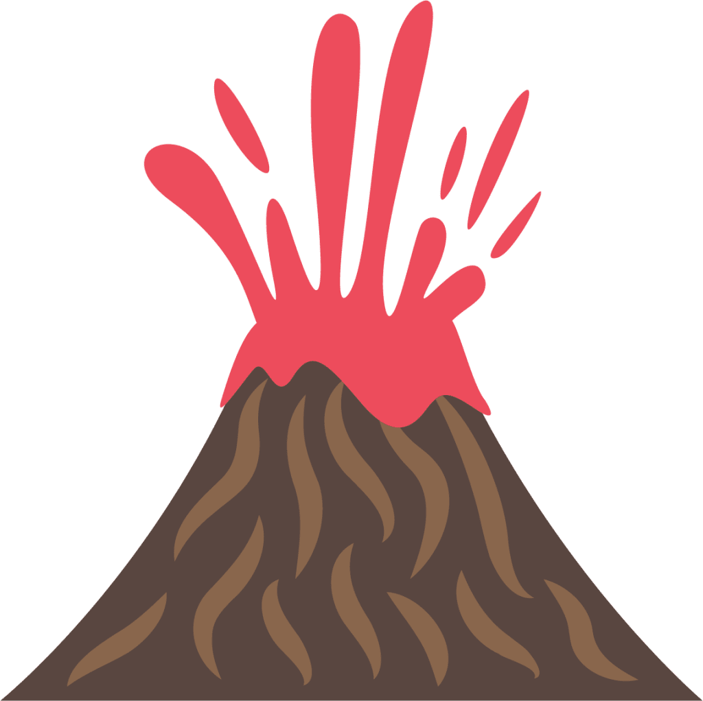 Volcano emoji for clipart transparent