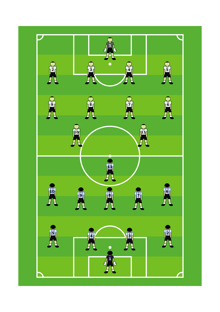 Football field soccer pitch vector graphic clipart