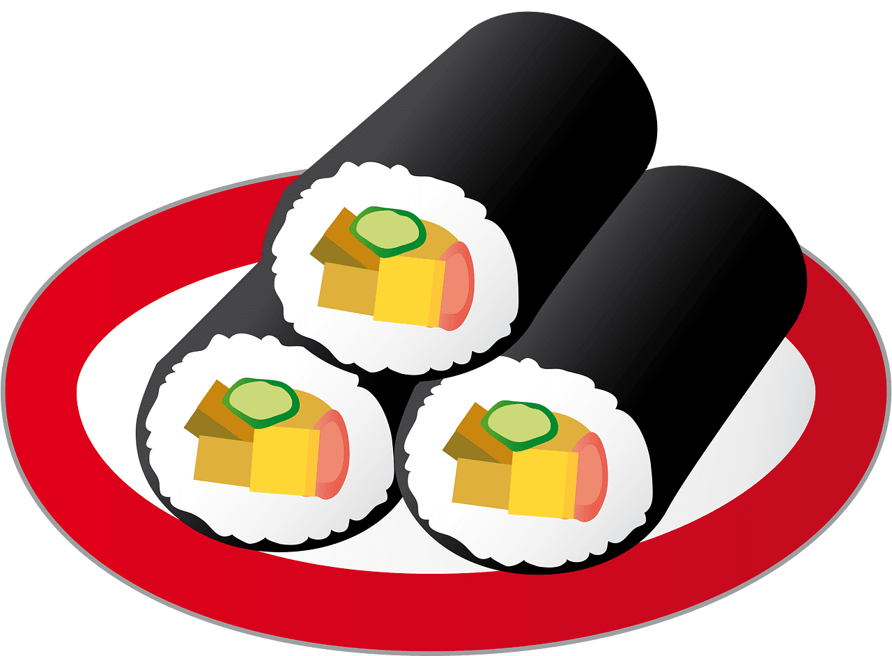 Sushi rolls vector clipart images