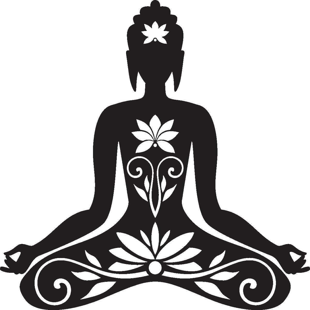 Yoga stickers muraux co de coration ambiance sticker clipart photo