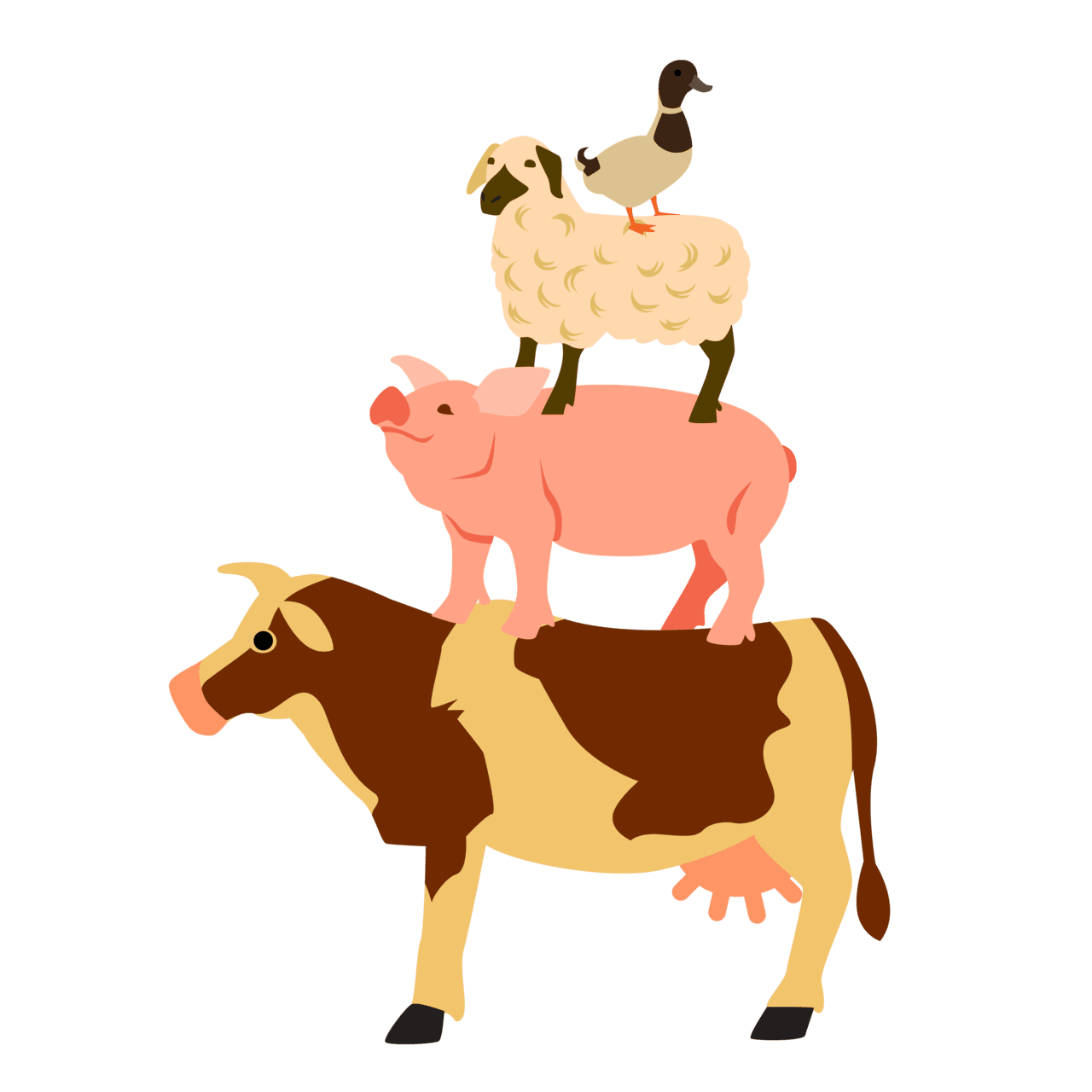 Farm animals pin page clipart background