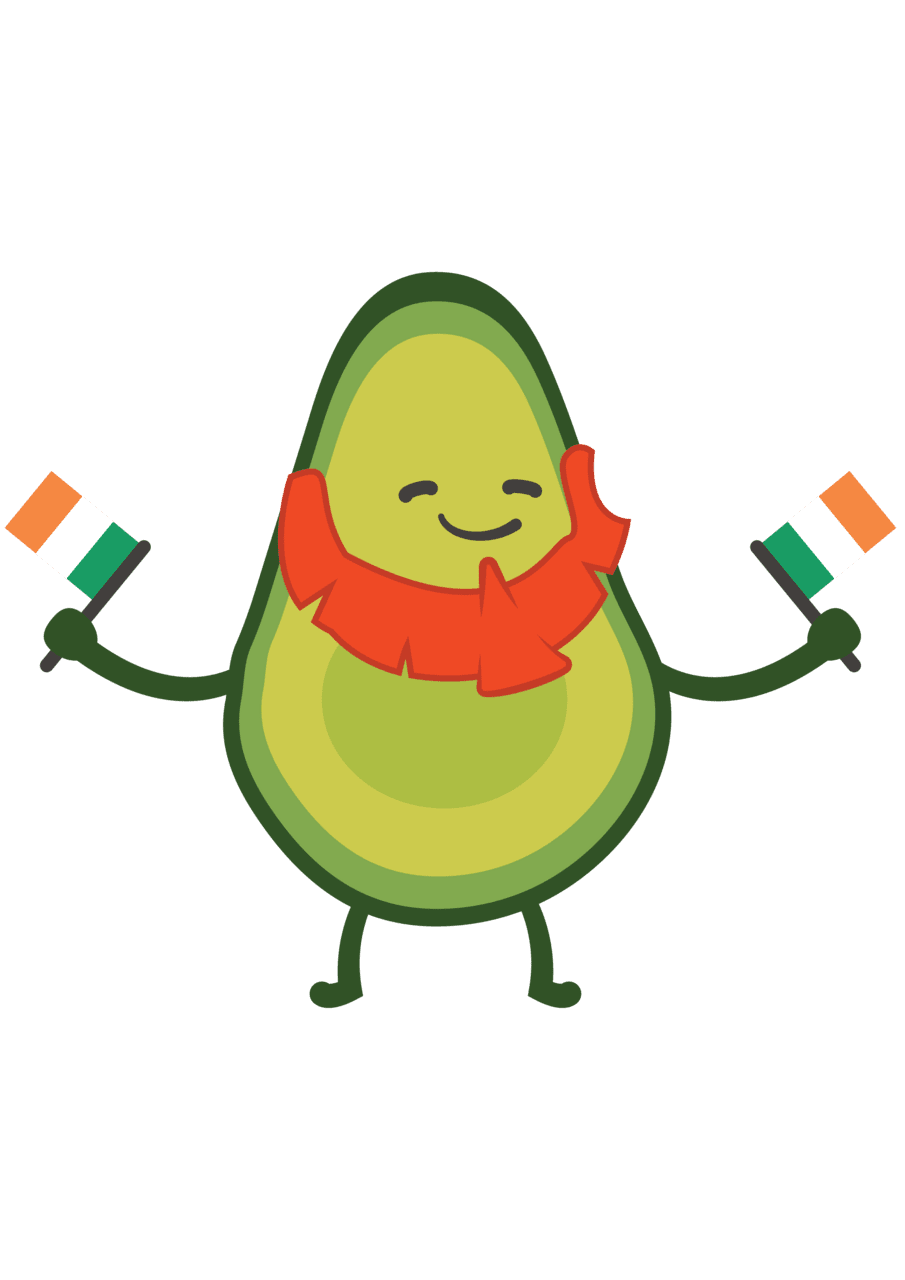 Saint patricks avocado shirt clipart photo