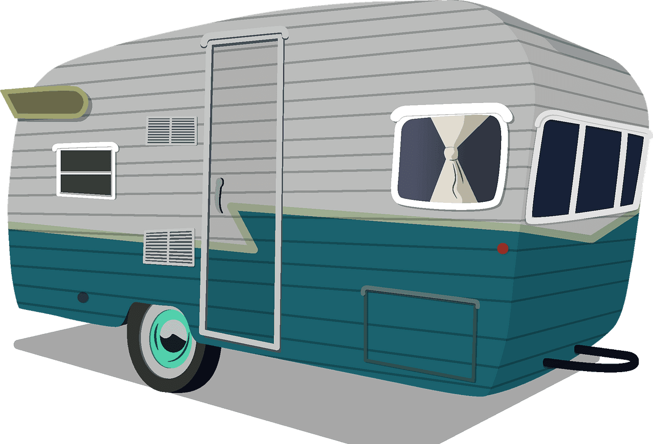 Vintage camper vector clipart images