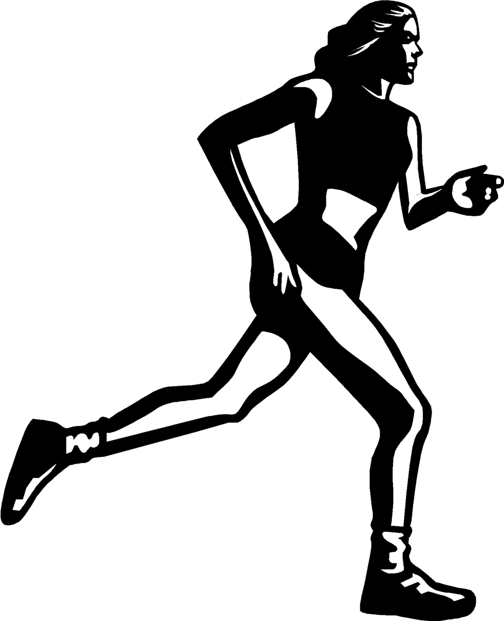 Track and field runner drawing clipart large size image