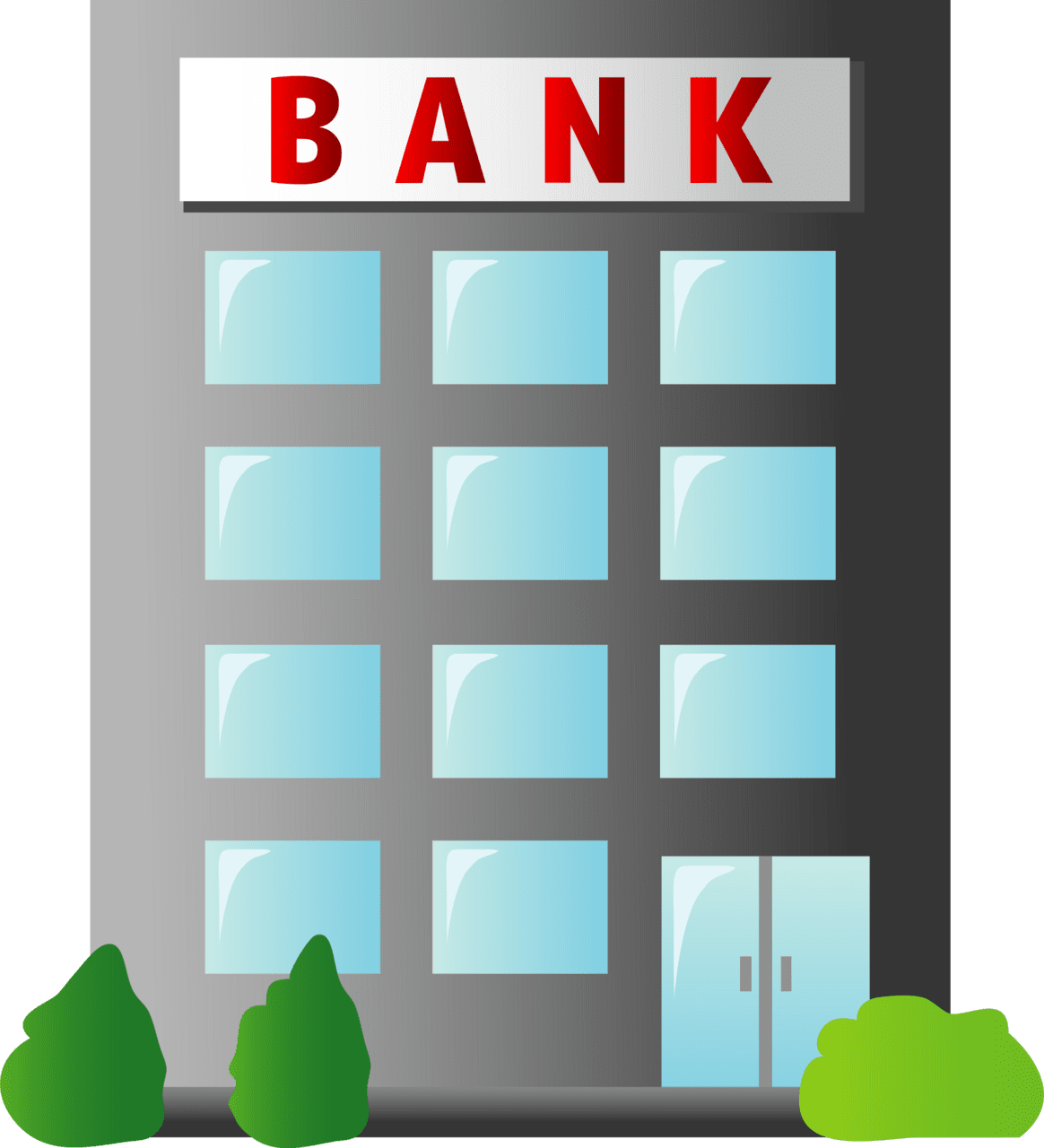 Bank building vector clipart images 5