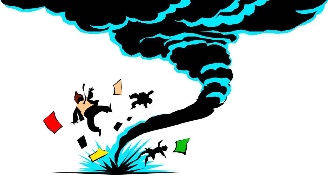 Category tornado catches people off guard vector image clipart