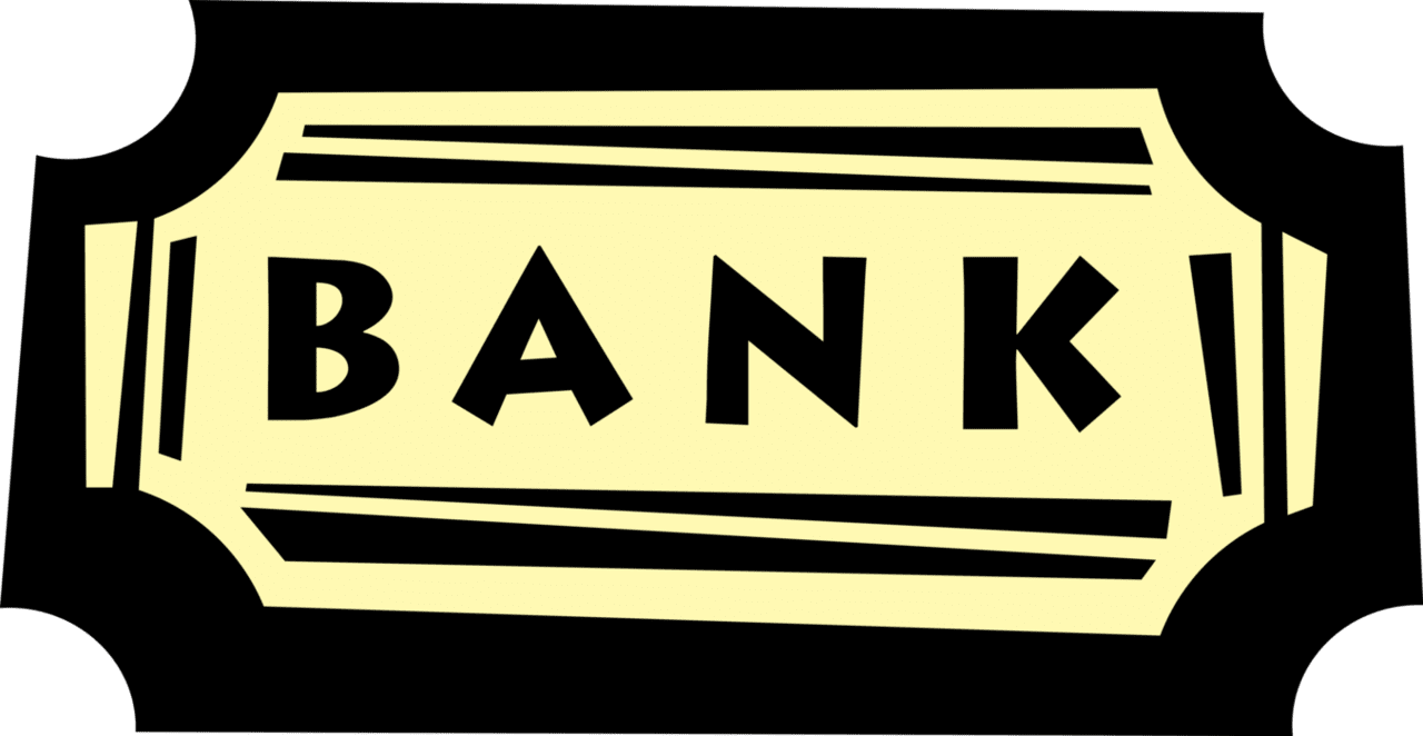 Financial institution bank sign vector image clipart