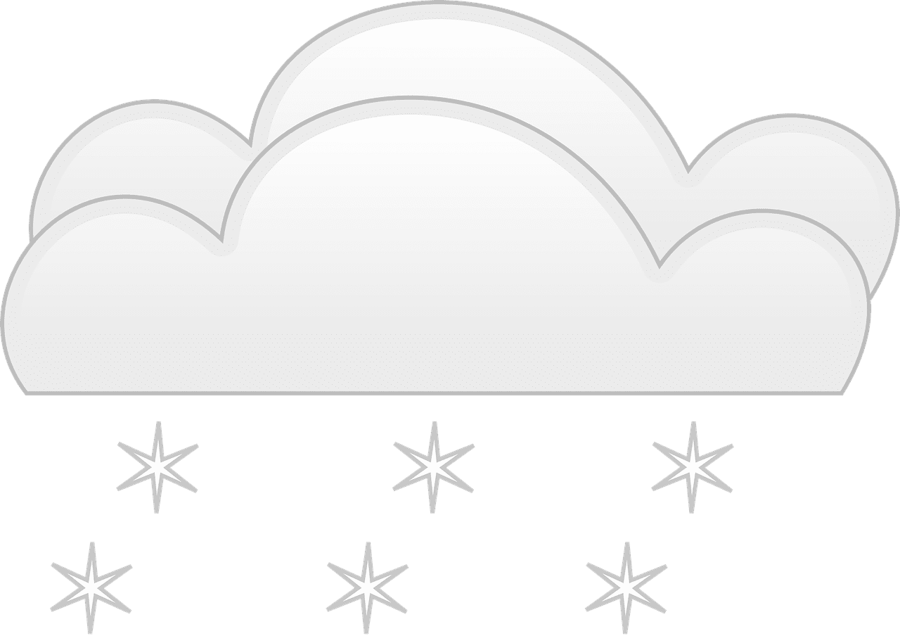 Snowfall snow cloud nature vector graphic clipart