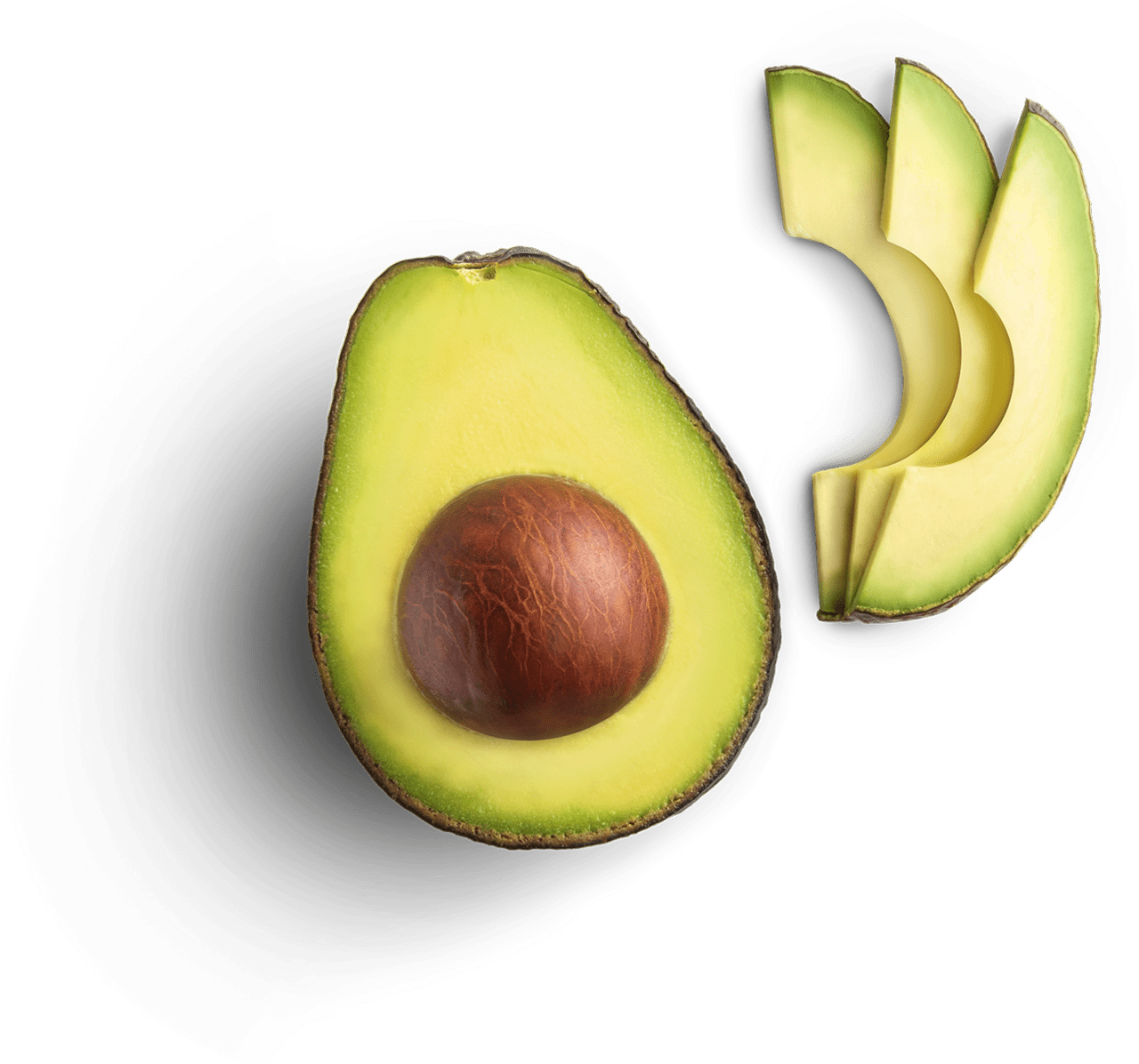 Sliced avocado raw slice image clipart