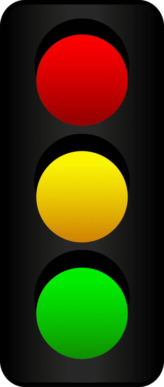 Cute traffic light clipart vector