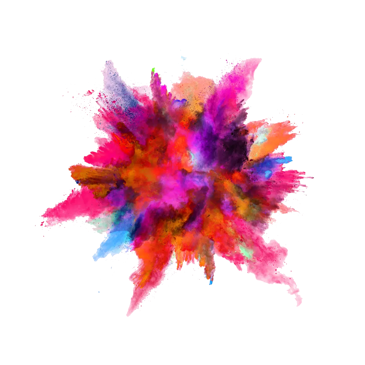 Explosive color powder explosion clipart photo