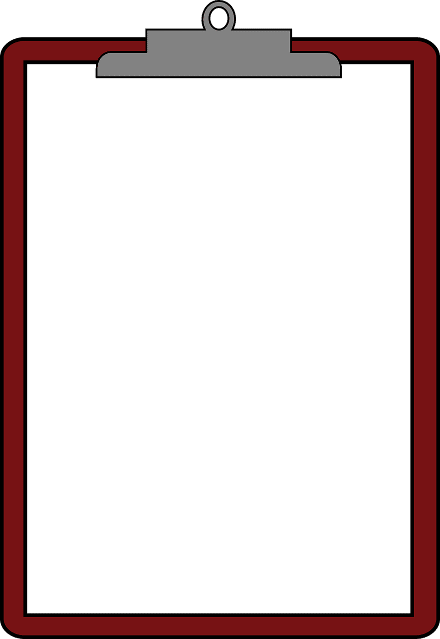 Clipboard empty canvas paper blank image from clipart