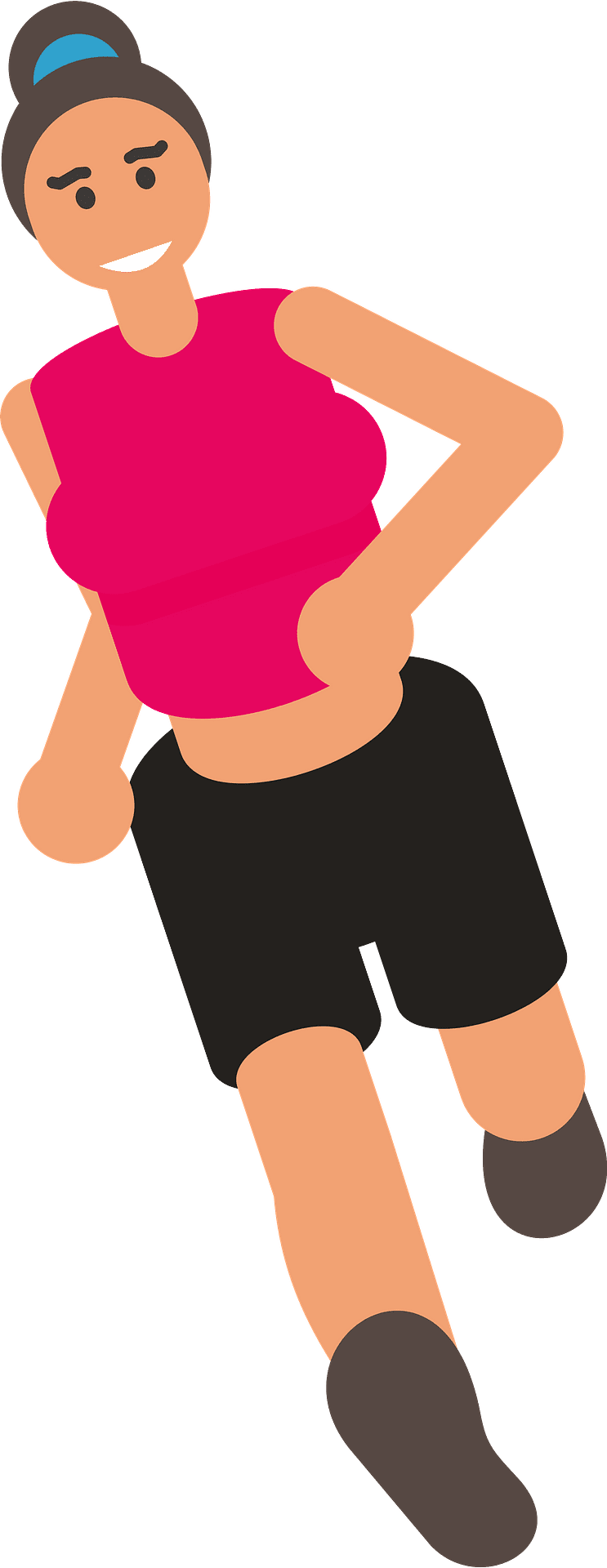 Runner woman running vector clipart images