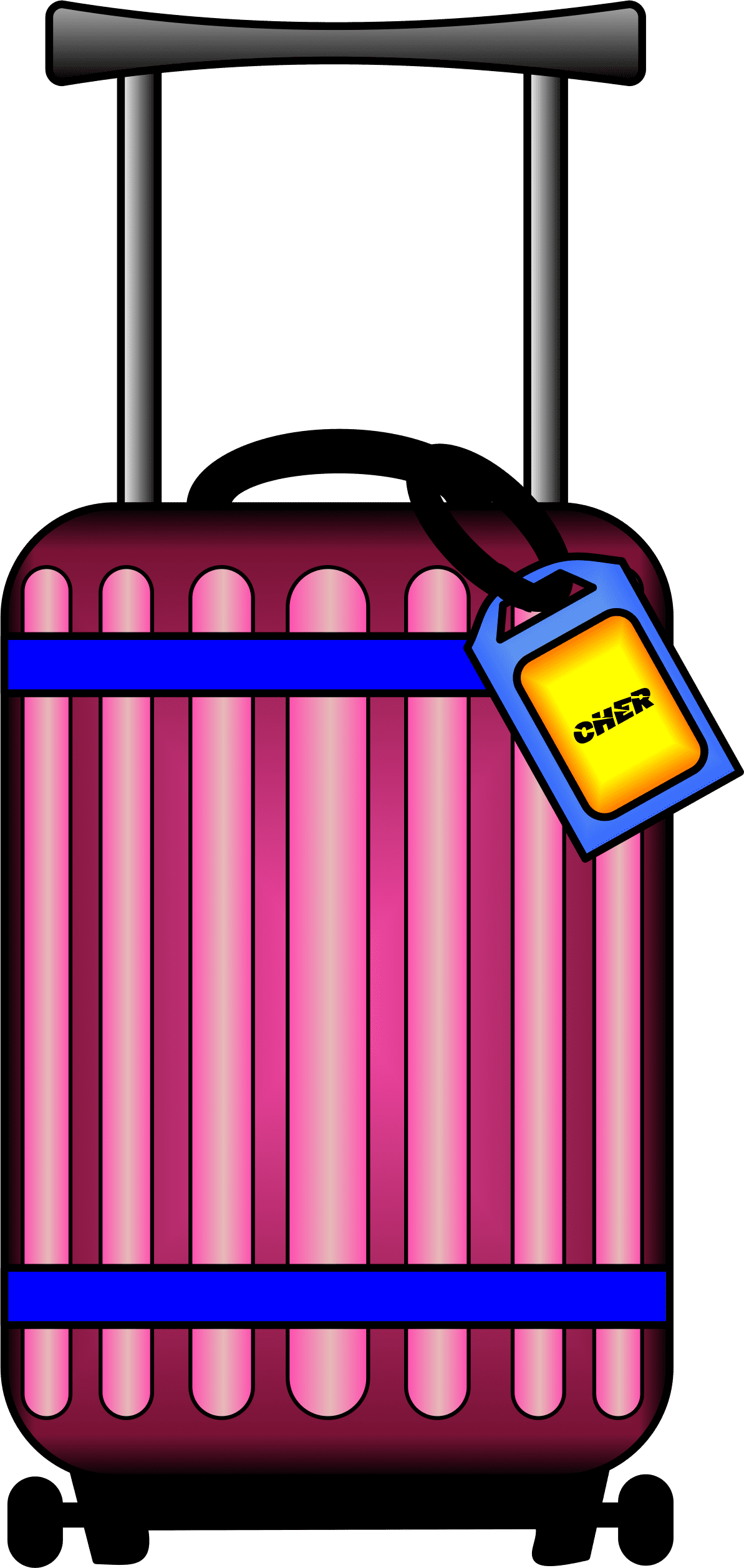 Suitcase pin page clipart transparent