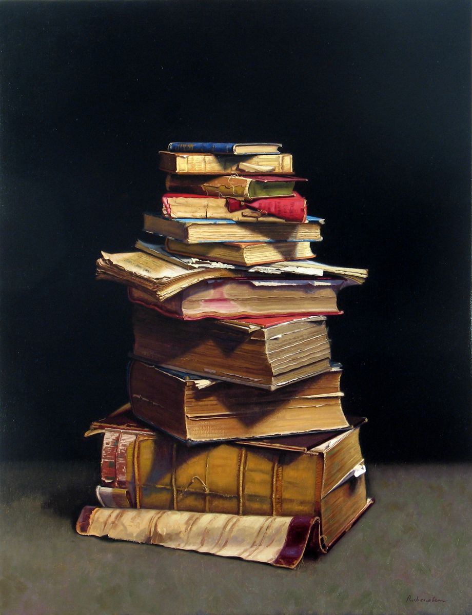 Stack of books used and discarded series clipart picture