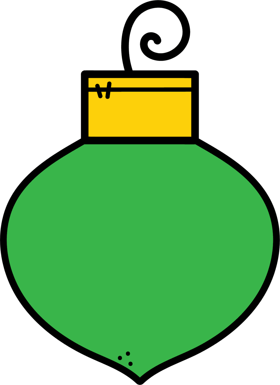 Christmas bulbs page clipart free 2