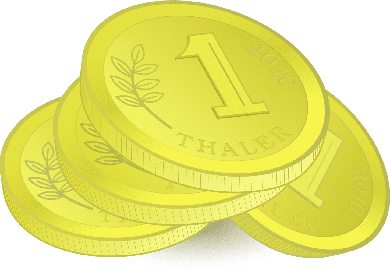 Pile of golden coin clipart vector