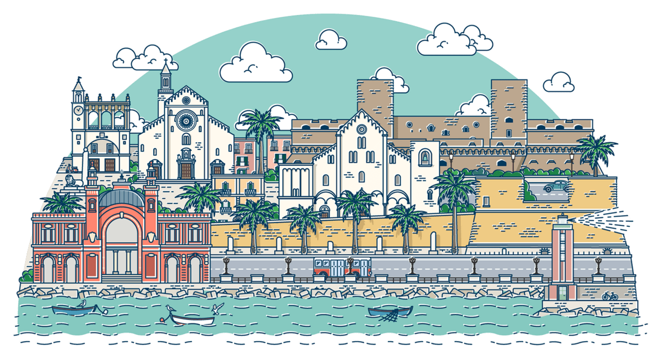 City around bari behance taj mahal apulia clipart picture