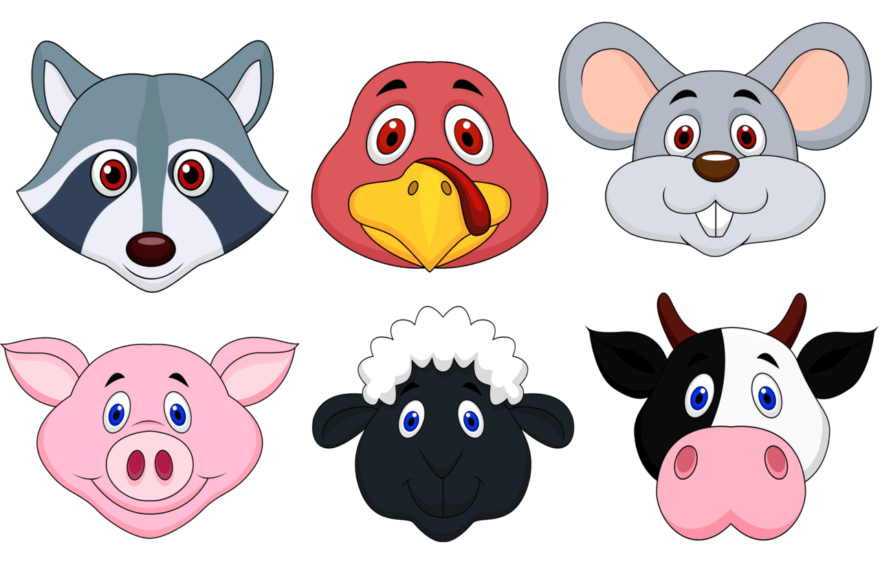 Farm animals clipart logo 2