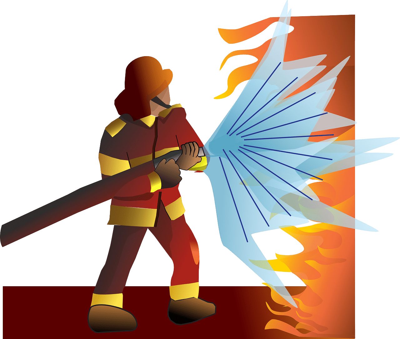 Fire fighter firefighter vector art graphics clipart