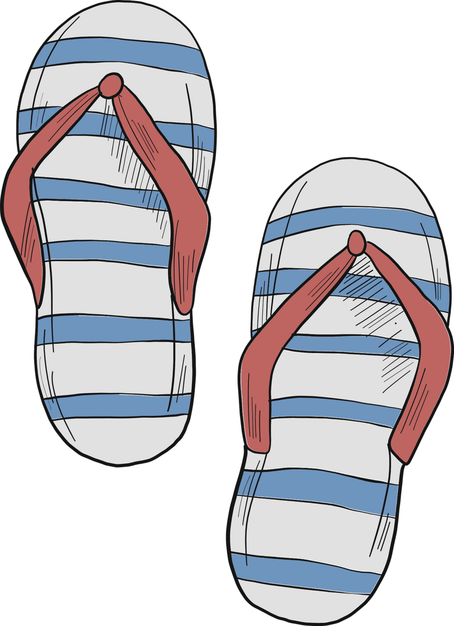 Flip flop vector clipart images 5