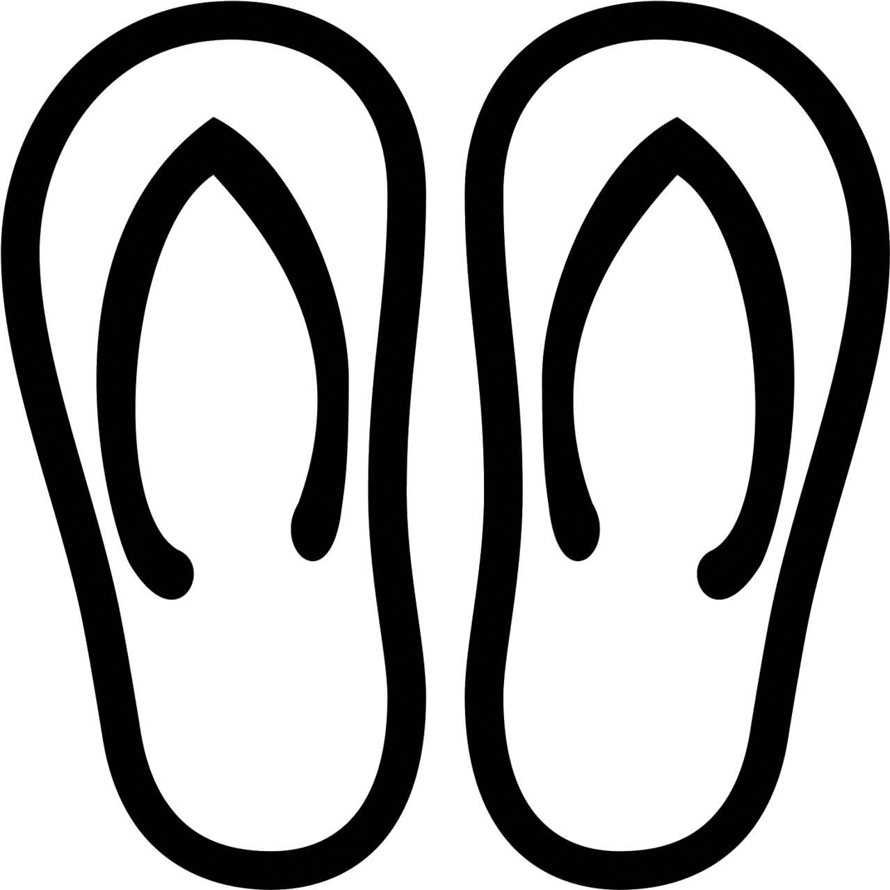 Flip flop clipart black and white images