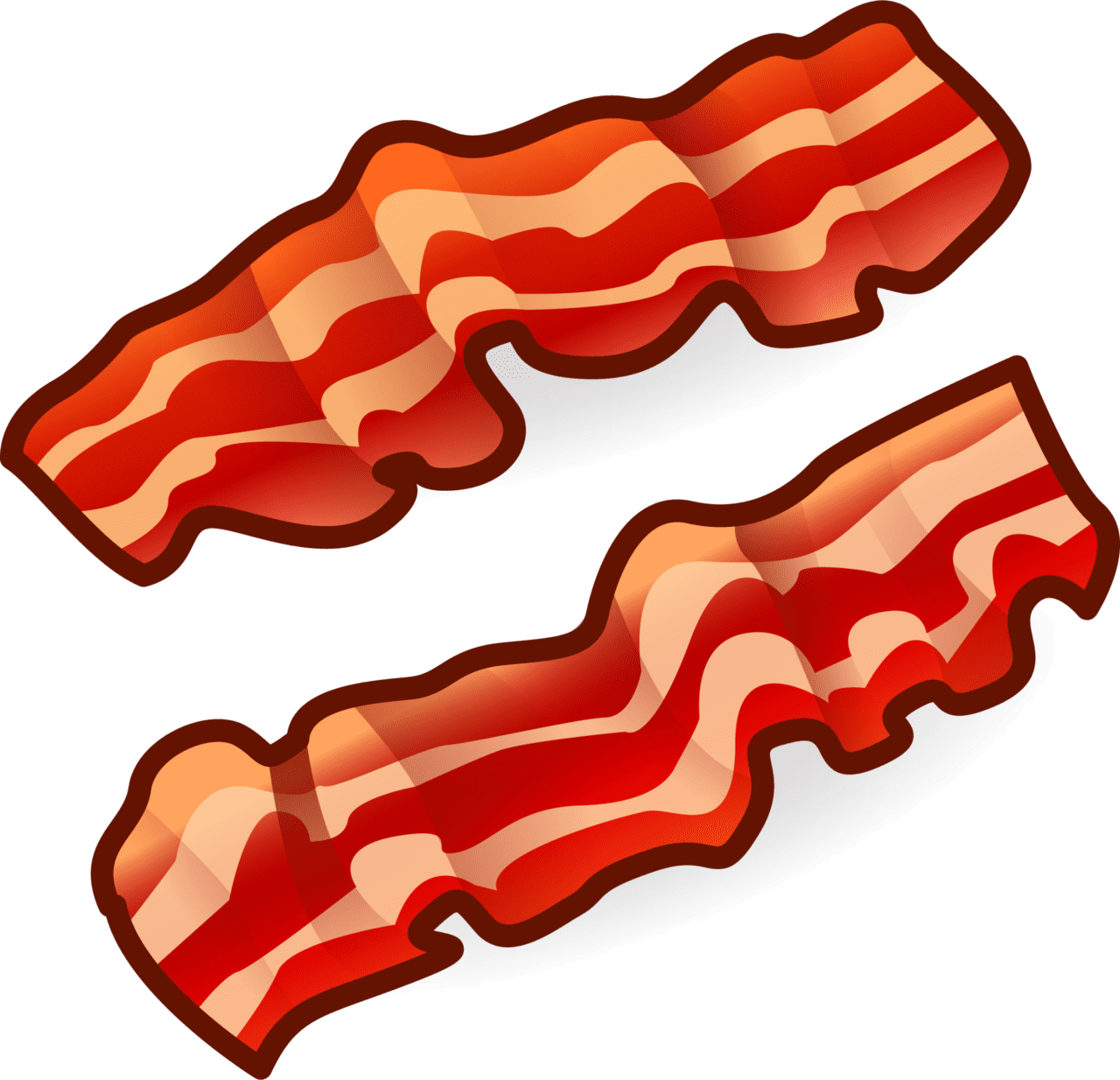 Bacon emoji for clipart vector