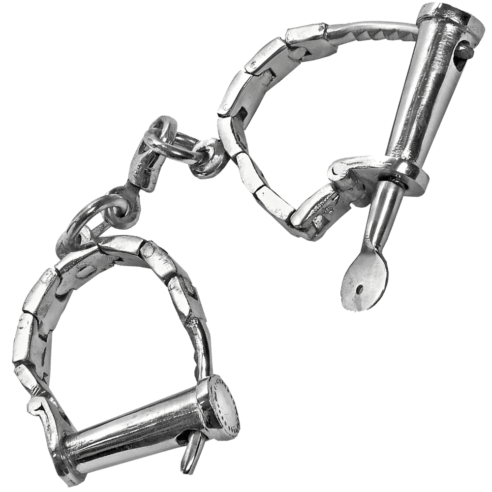 Silver handcuffs background image clipart