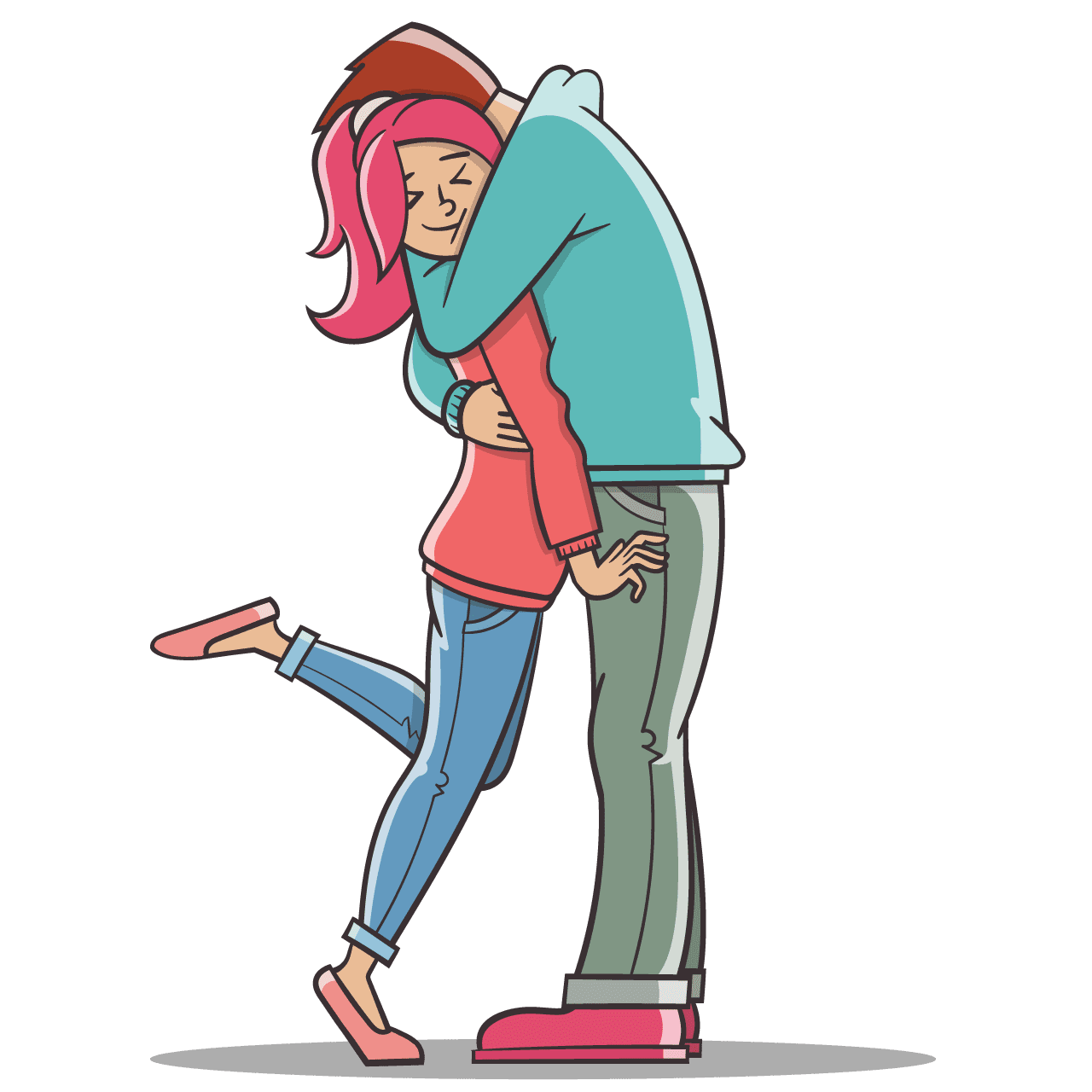 Hugging couple clipart images