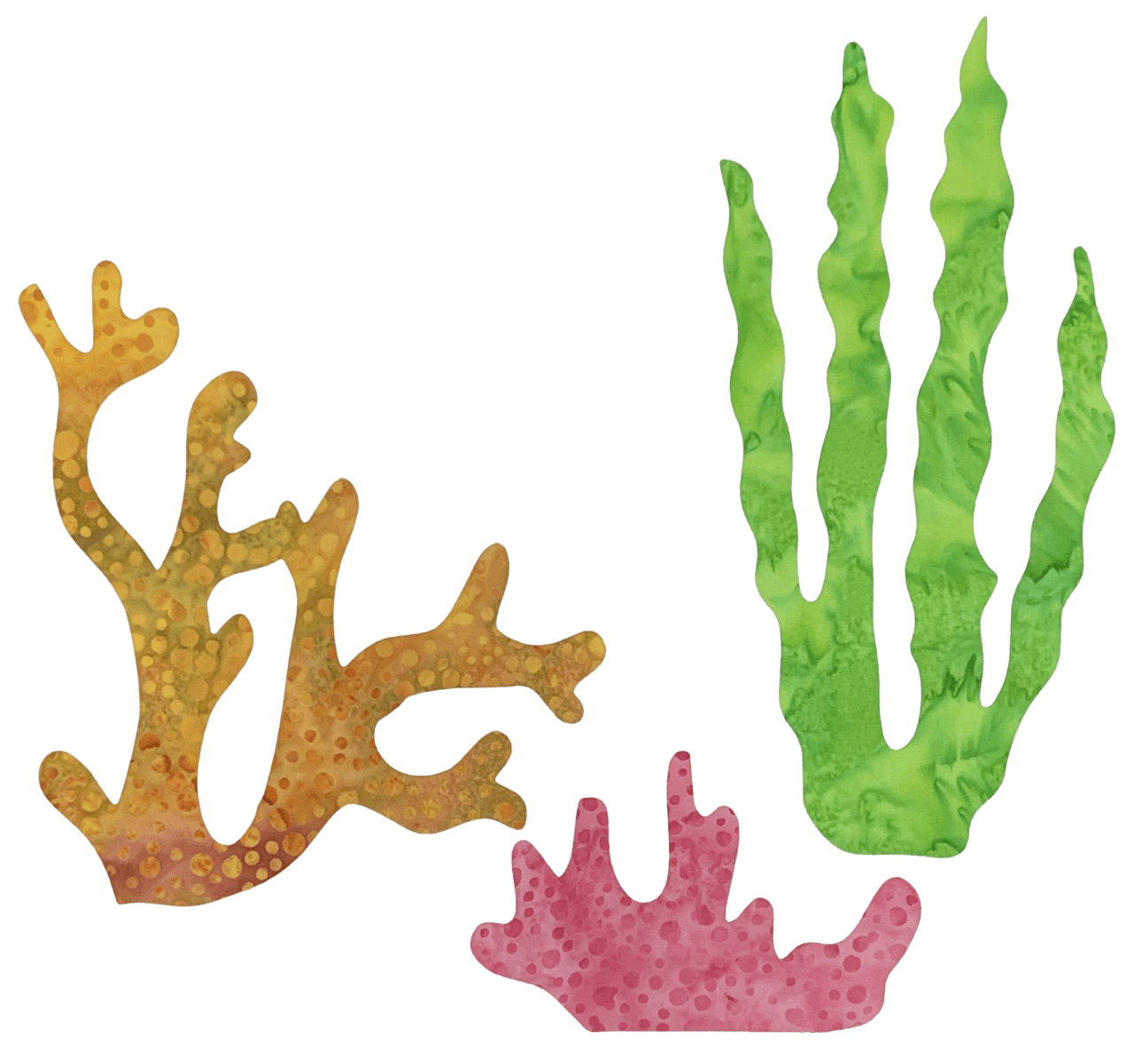 Coral sealife pre fused laser kit clipart background