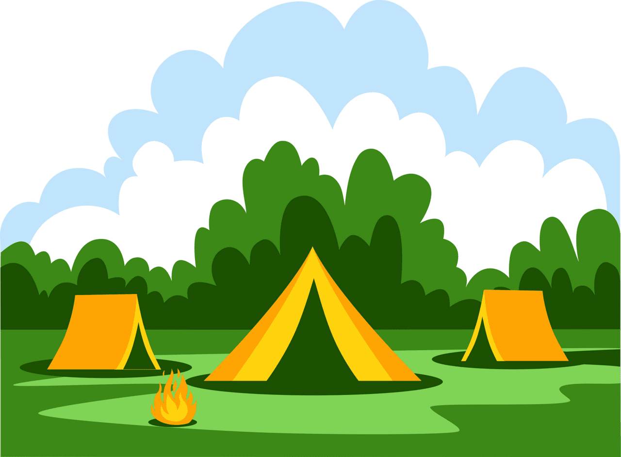 Summer camp vector clipart images 3