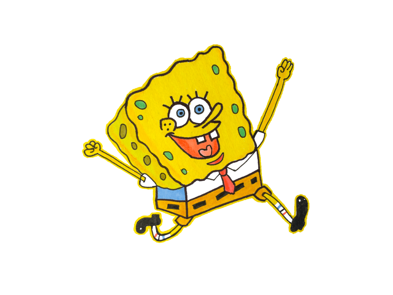 How to draw spongebob squarepants step by clipart photo