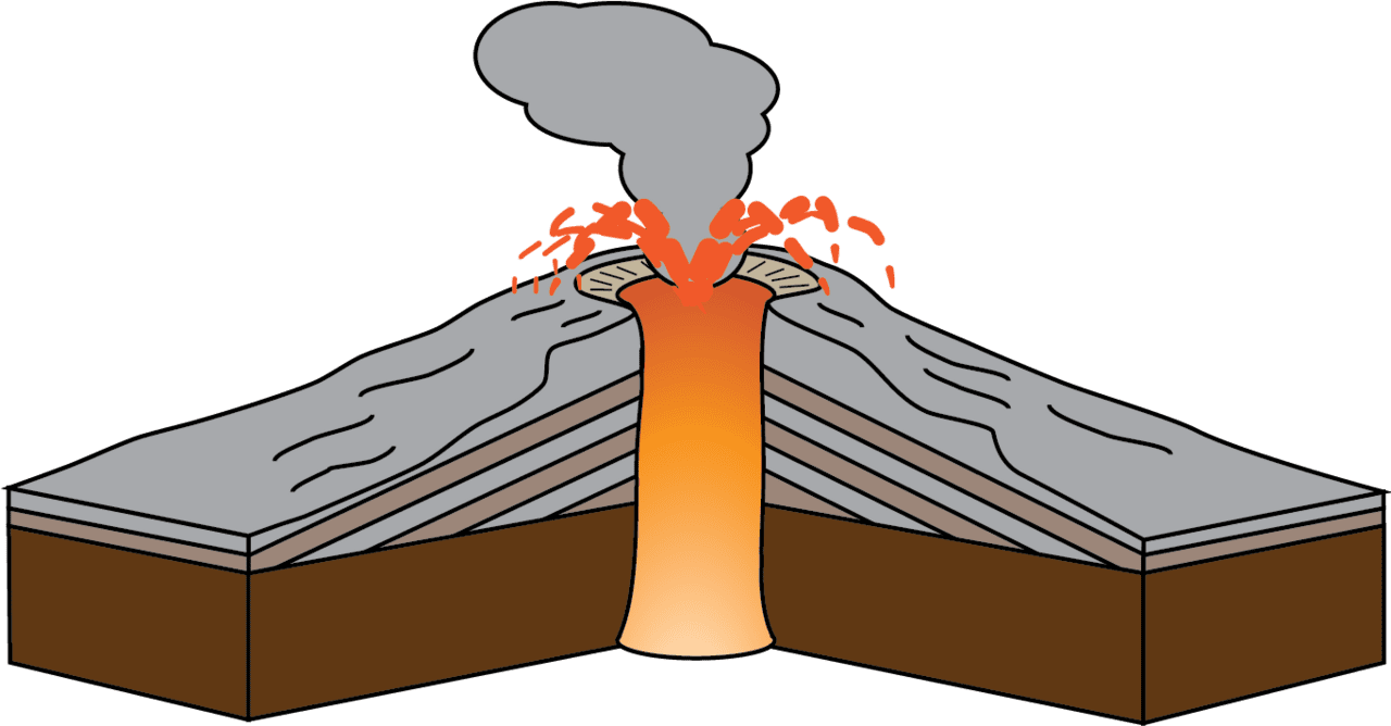 Volcanic cone clipart cinder volcano clip art