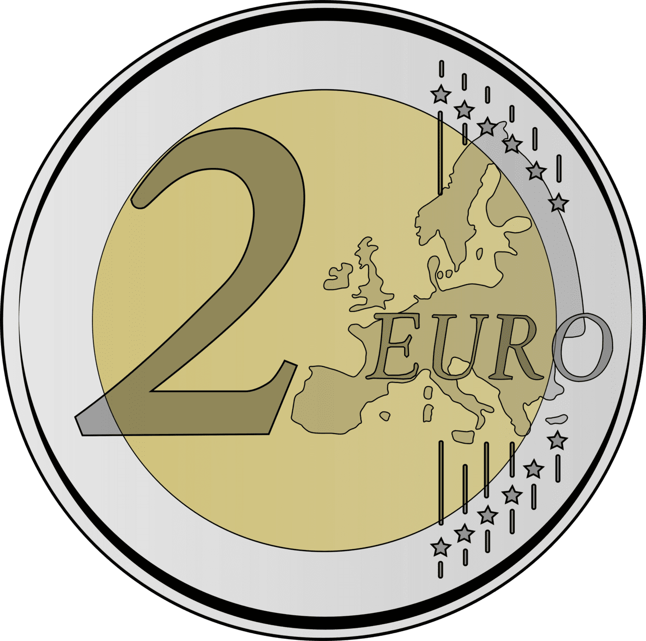 Euro coin mart clipart picture