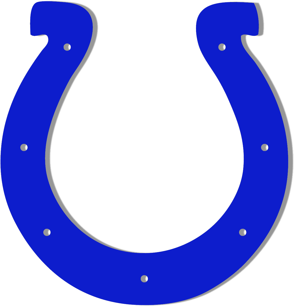 Indianapolis colts logo clipart medium size blue horseshoe