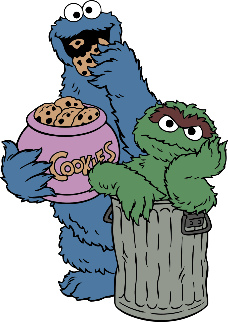 Cookie monster and osc monsters inspire uplift clipart logo