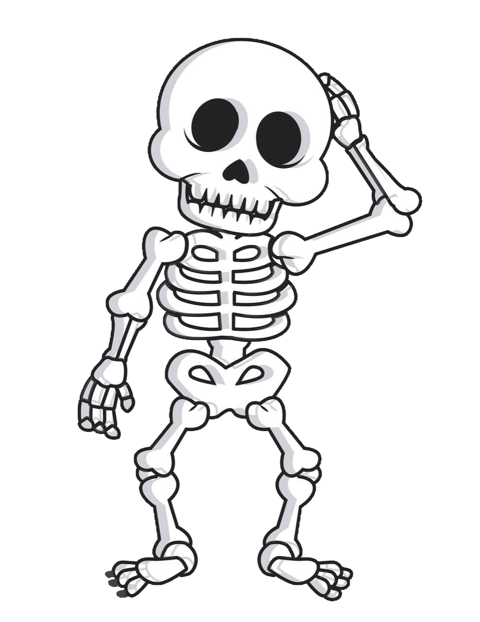 Halloween black and white pin page clipart vector 2