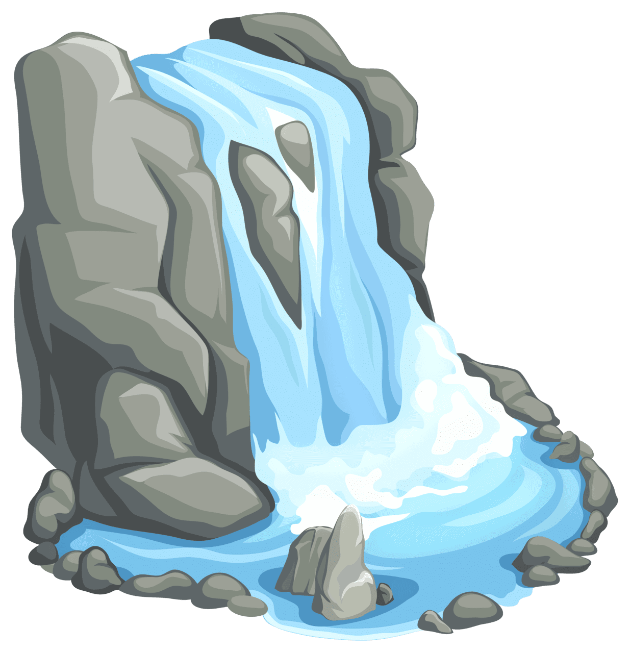 Waterfalls vector waterfall river clipart clip art