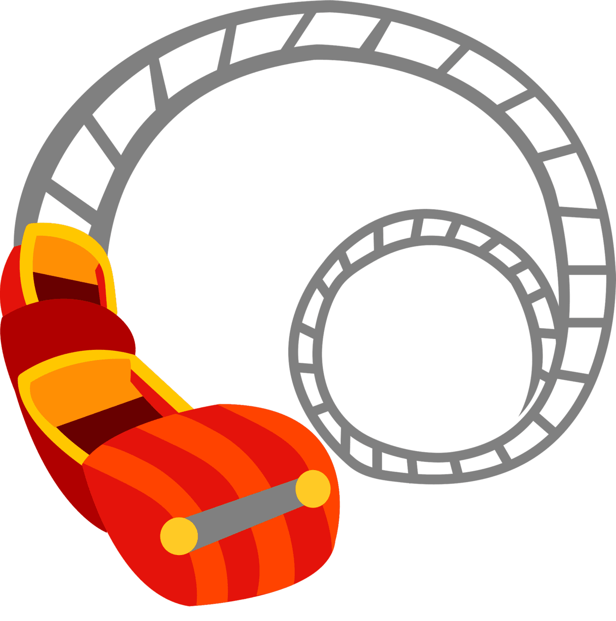 Roller coaster amusement ride vector clipart images