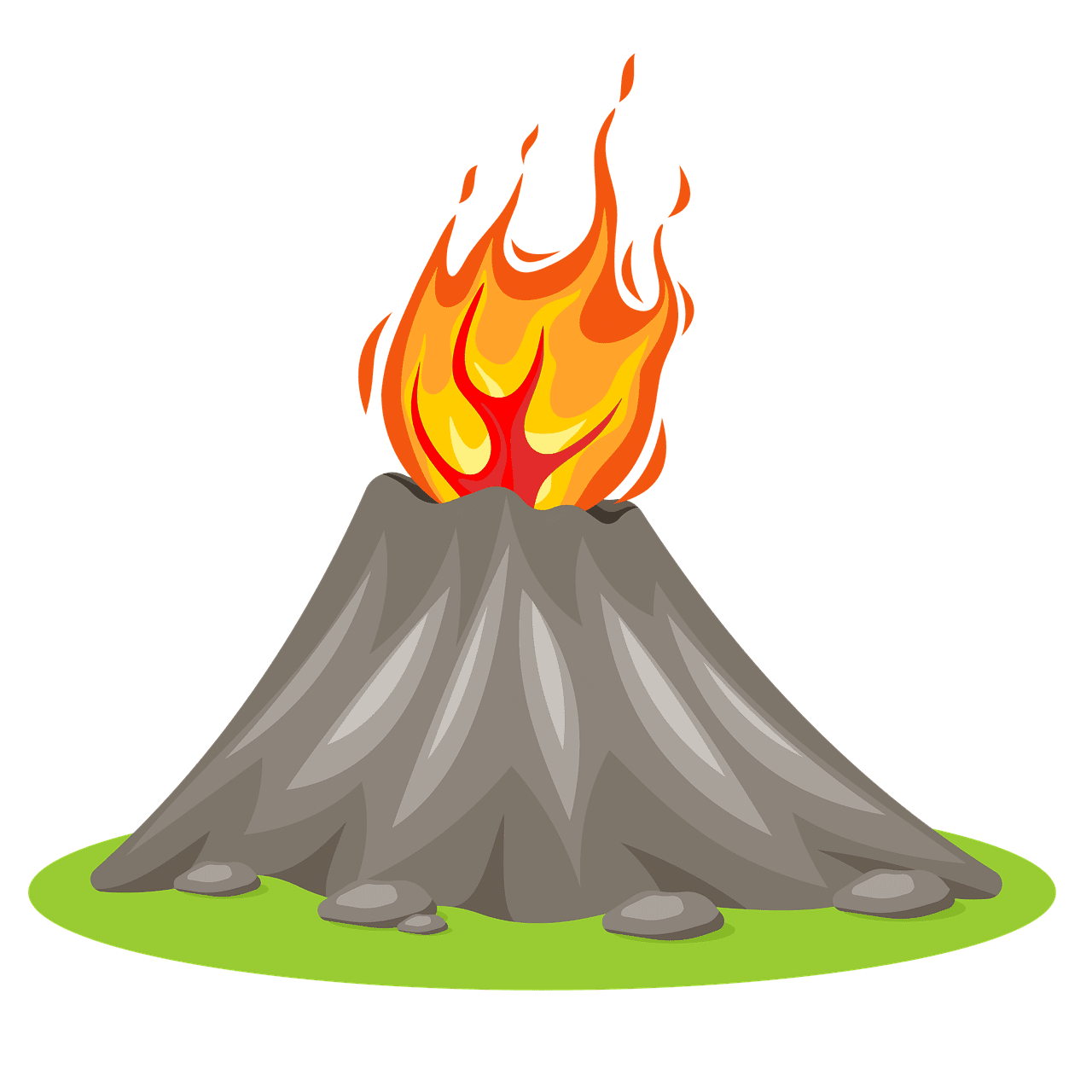 Volcano nature lava image clipart