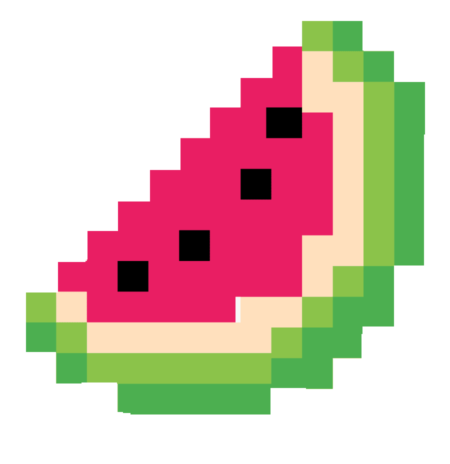 Minecraft pixel art watermelon clipart clip art