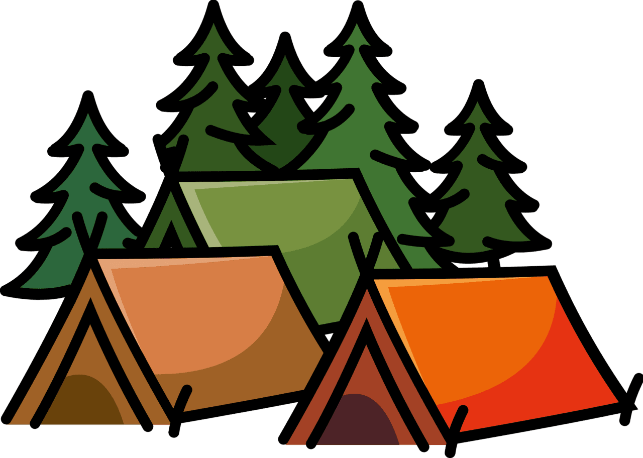 Summer camp vector clipart images