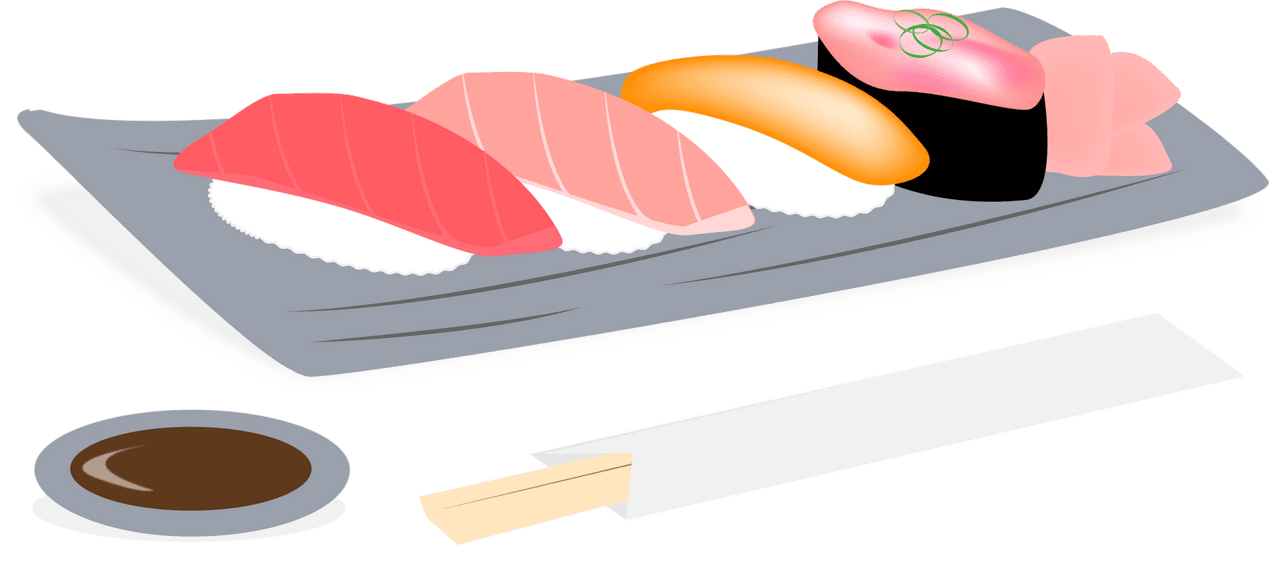 Nigiri sushi japanese food vector clipart images